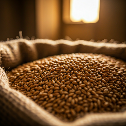 Bulk wheat harvest ready for export